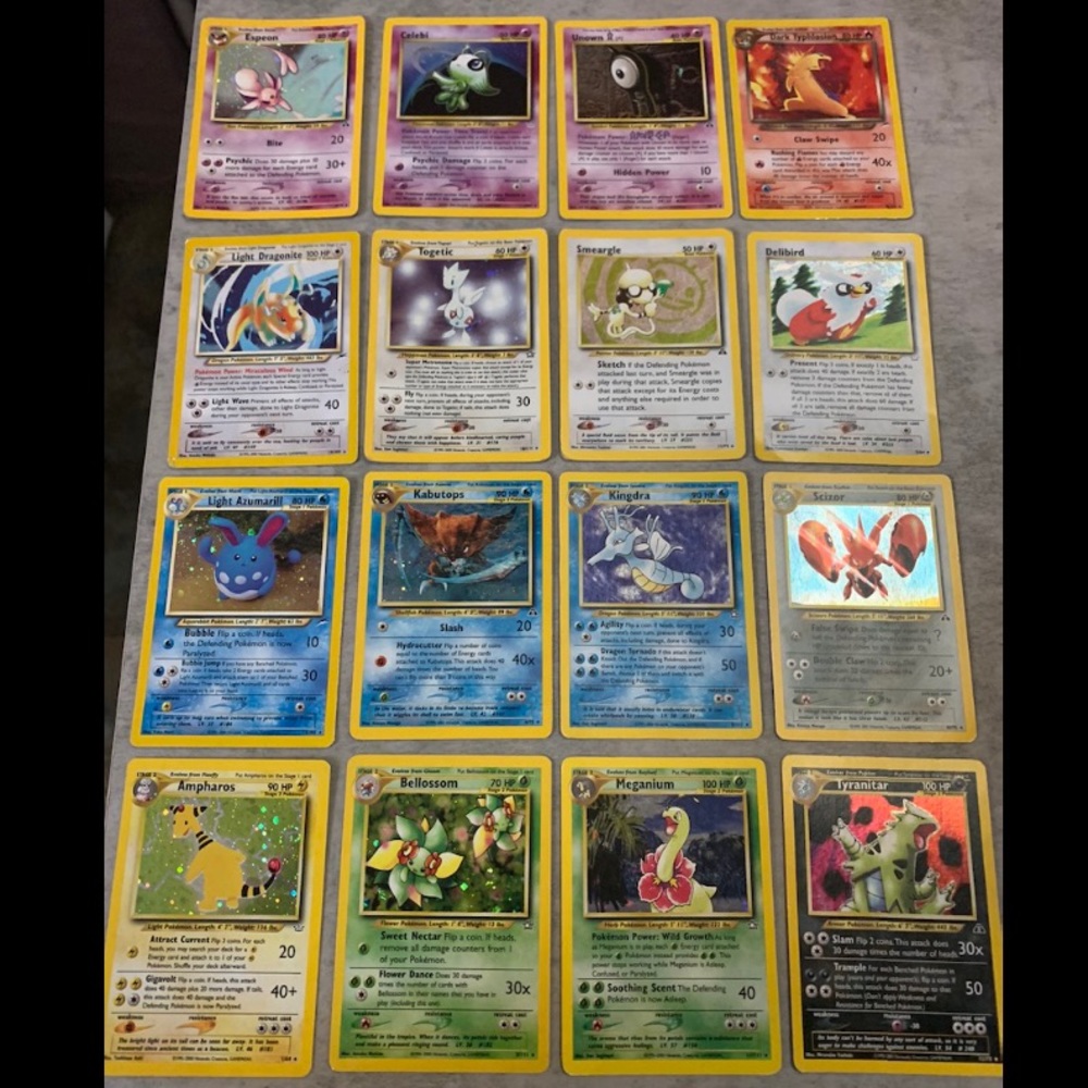 Holographic Pokémon trading card bundle